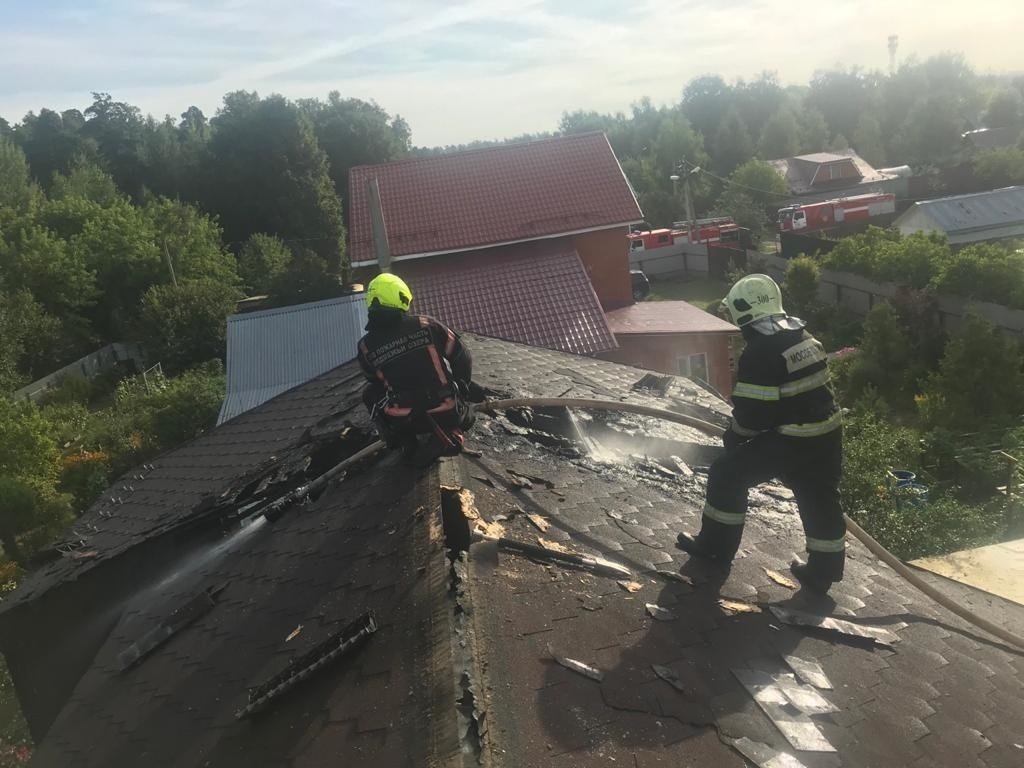 Пожар в жилом доме в городском округе Дубна